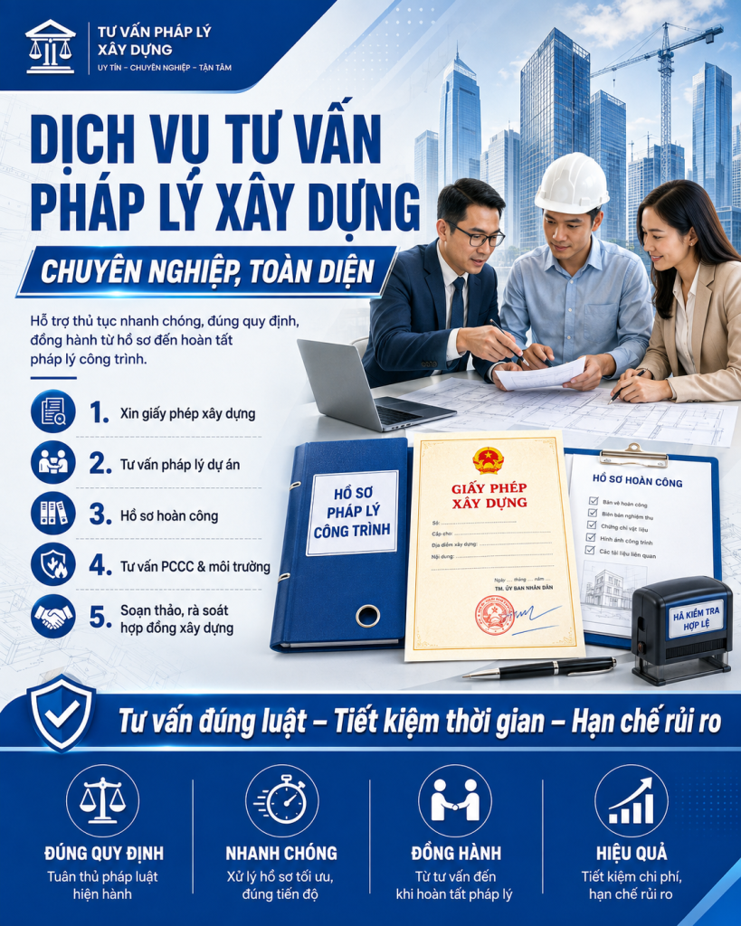 DỊCH VỤ TƯ VẤN PHÁP LÝ XÂY DỰNG CHUYÊN NGHIỆP, TOÀN DIỆN